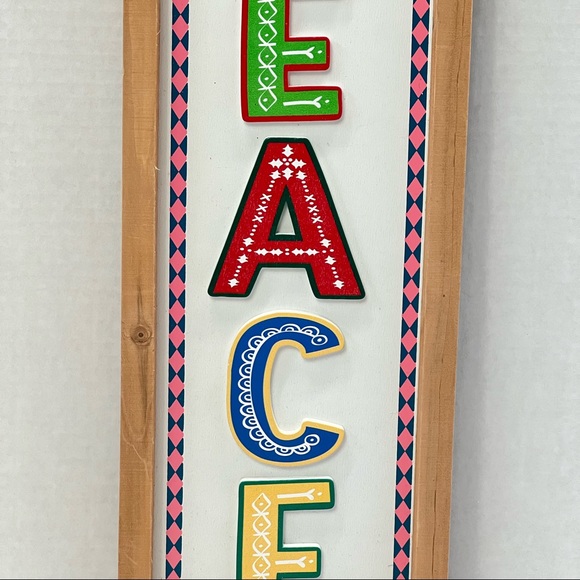 Peace on Earth Tabletop Sign Holiday Time Decor Christmas Nativity Art Indoors - Picture 4 of 17